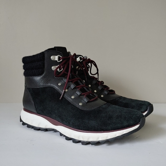 Cole Haan Zerogrand Xc Hiker Boots Size 10 Black Suede - Picture 3 of 15